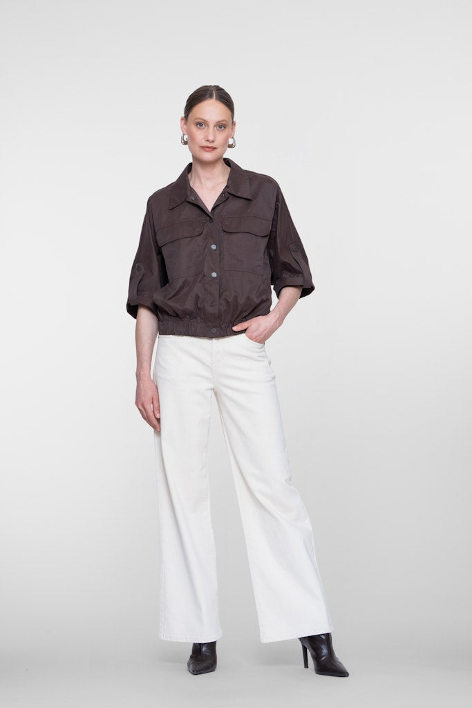 Blouse L/s - Bruin
