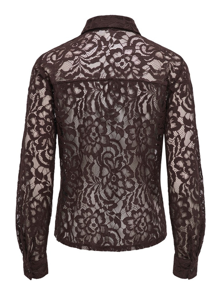 Onlbirun L/s Lace Shirt Wvn - Bruin