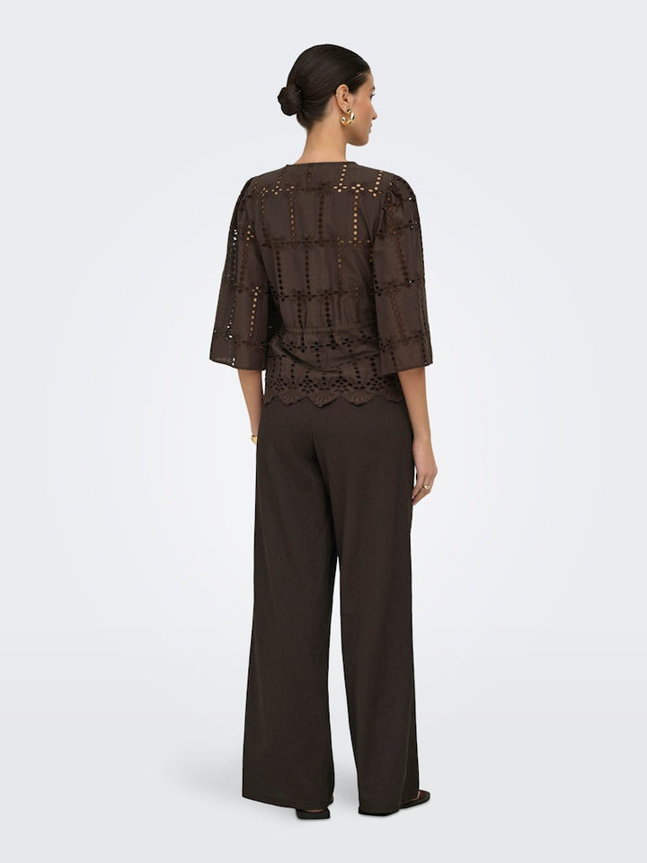 Jdyjojo 3/4 Anglaise Shirt Wvn - Bruin