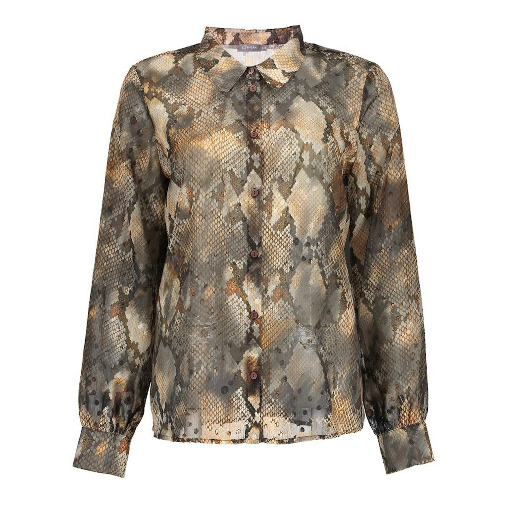 Blouse Print - Bruin Dessin