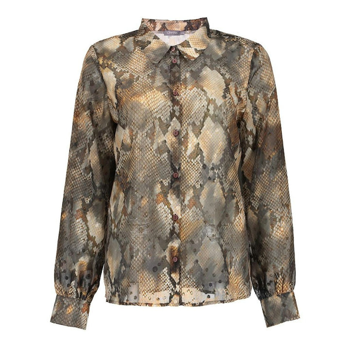 Blouse Print - Bruin Dessin