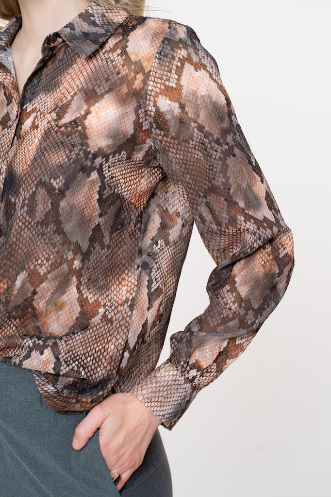 Blouse Print - Bruin Dessin
