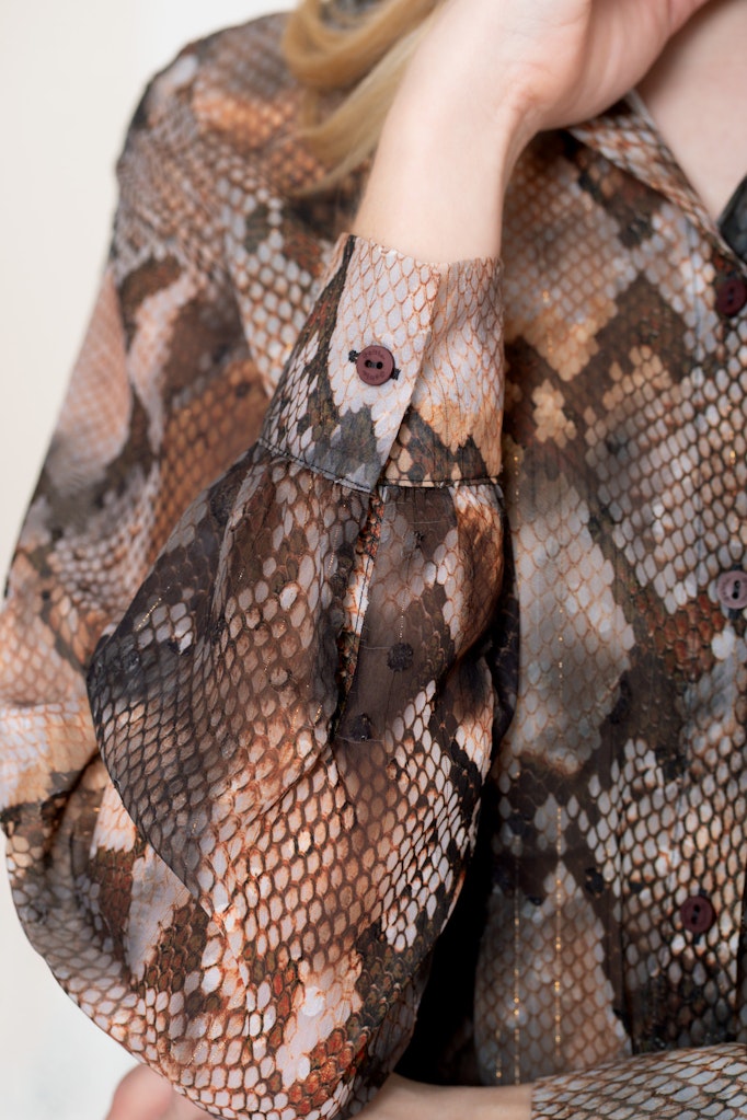Blouse Print - Bruin Dessin