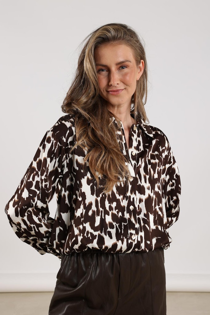 Newport Blouse - Bruin Dessin