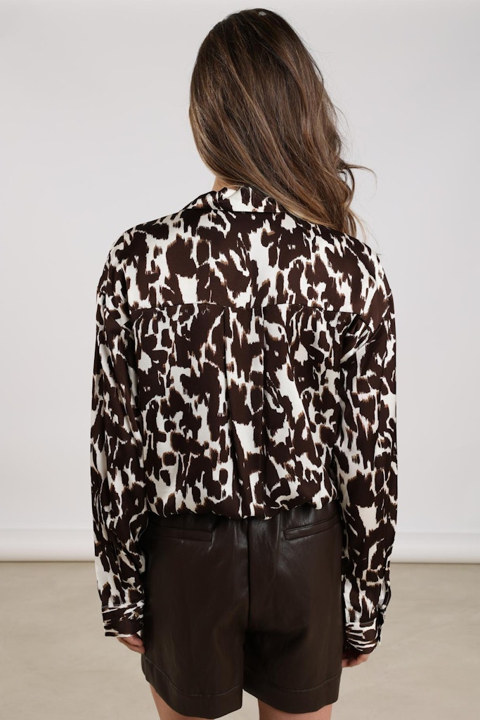Newport Blouse - Bruin Dessin