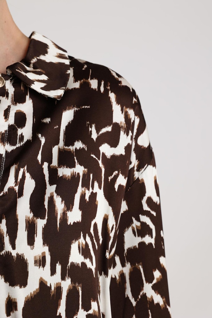 Newport Blouse - Bruin Dessin