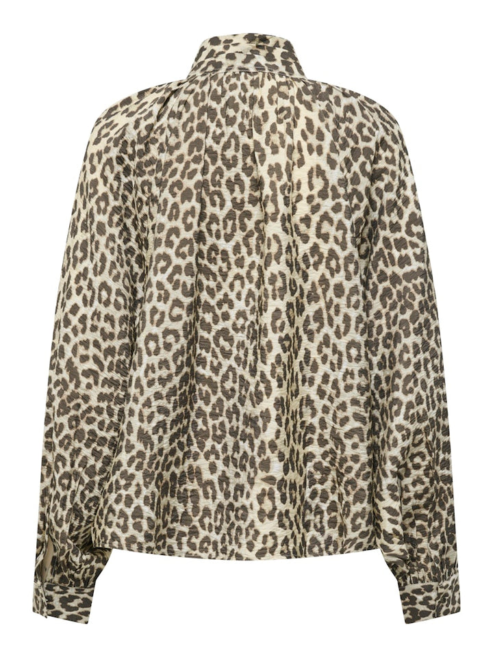 Jdybeatrice Life L/s Bow Shirt Wvn - Bruin Dessin