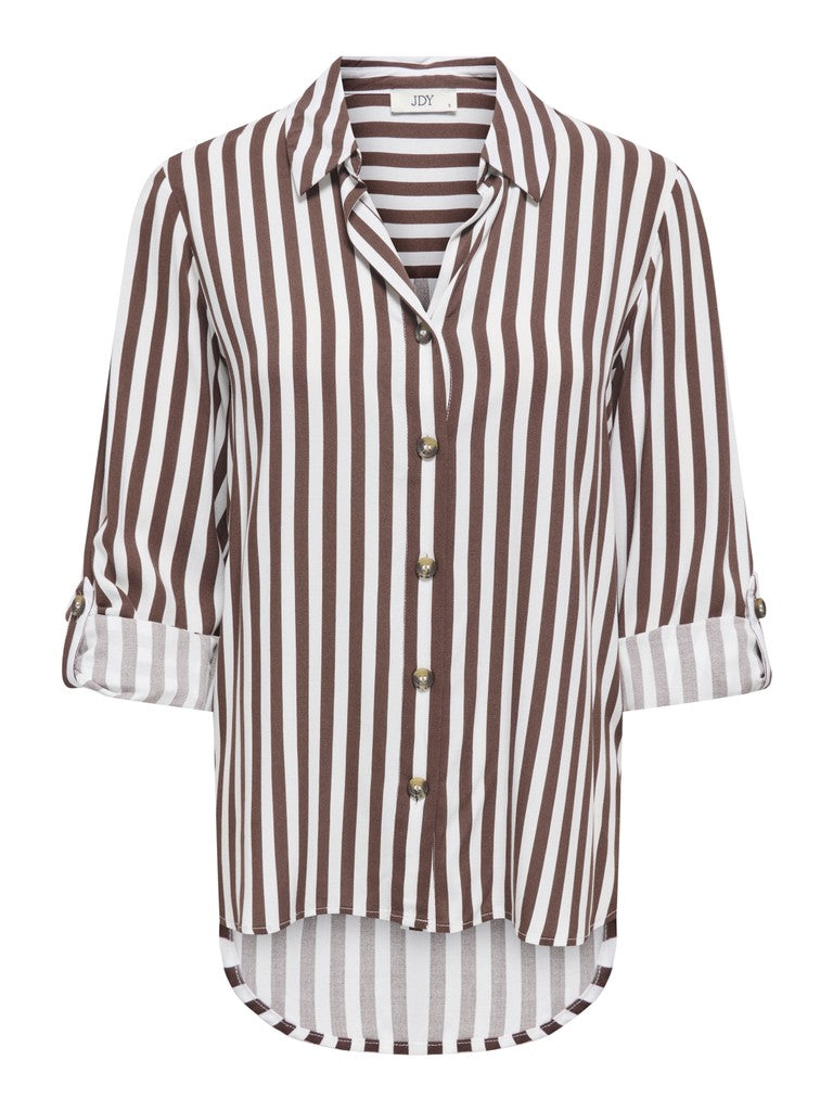 Jdylaurel Life L/s Shirt Wvn Dia - Bruin Dessin