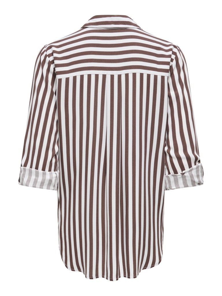 Jdylaurel Life L/s Shirt Wvn Dia - Bruin Dessin
