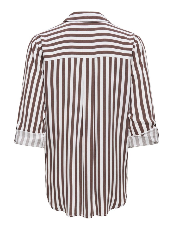 Jdylaurel Life L/s Shirt Wvn Dia - Bruin Dessin