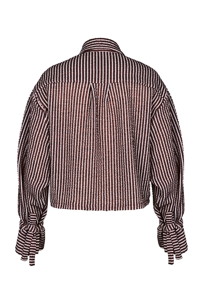 Ivara Structure Blouse - Bruin Dessin