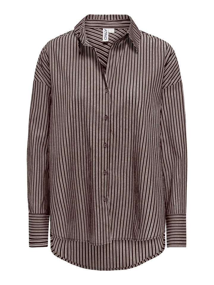 Onloregon Assy L/s Shirt Wvn - Bruin Dessin