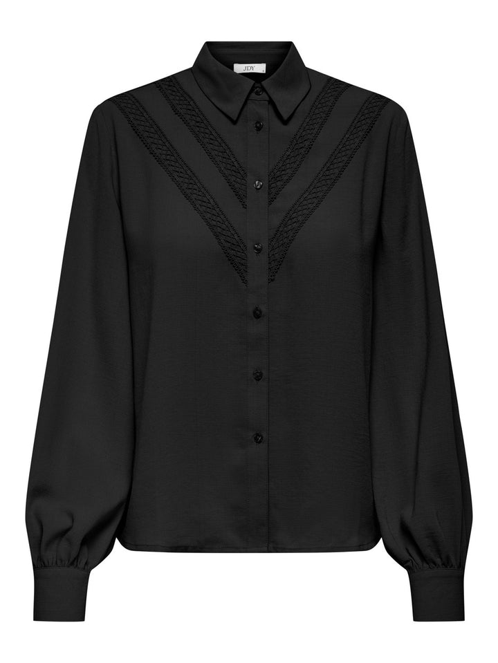 Jdyrachel L/s Lace Shirt Wvn - Zwart