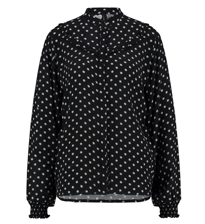 Vidogma O-neck Ls Detail Shirt - Zwart