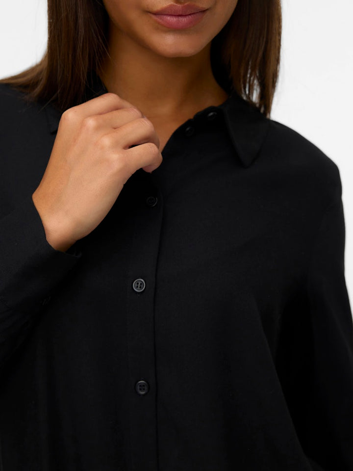 Vmbumpy L/s Basic Shirt Wvn Ga Noos - Zwart