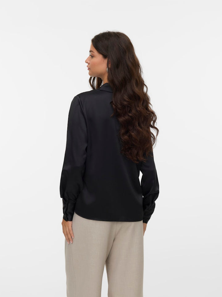 Vmmerle Ls Shirt Wvn Ga Noos - Zwart