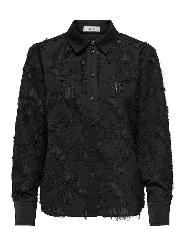 Jdytess L/s Contrast Loose Shirt Wvn - Zwart