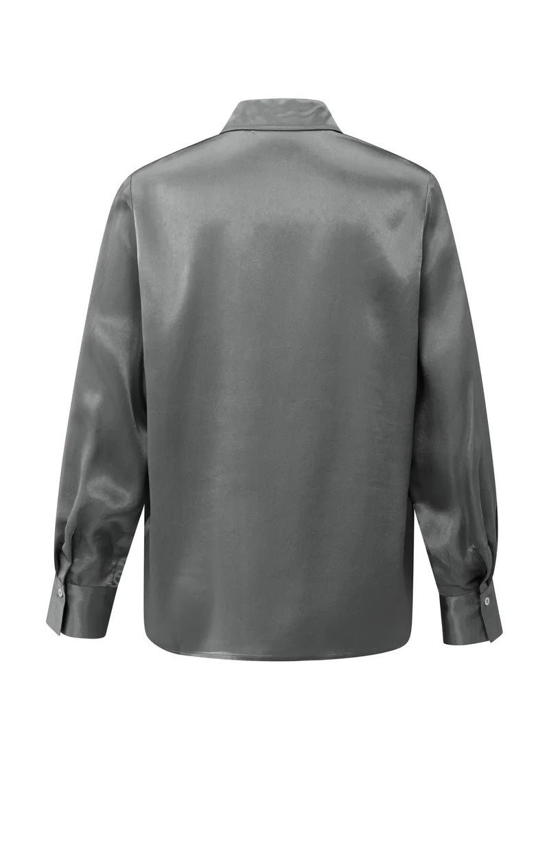 Satin Blouse - Grijs