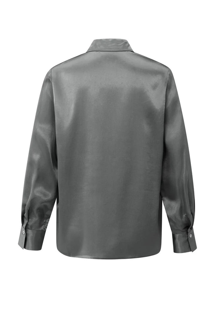 Satin Blouse - Grijs
