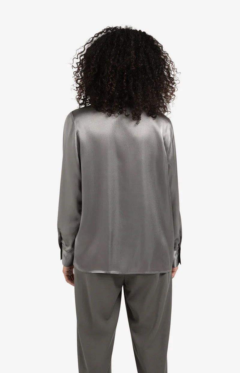 Satin Blouse - Grijs