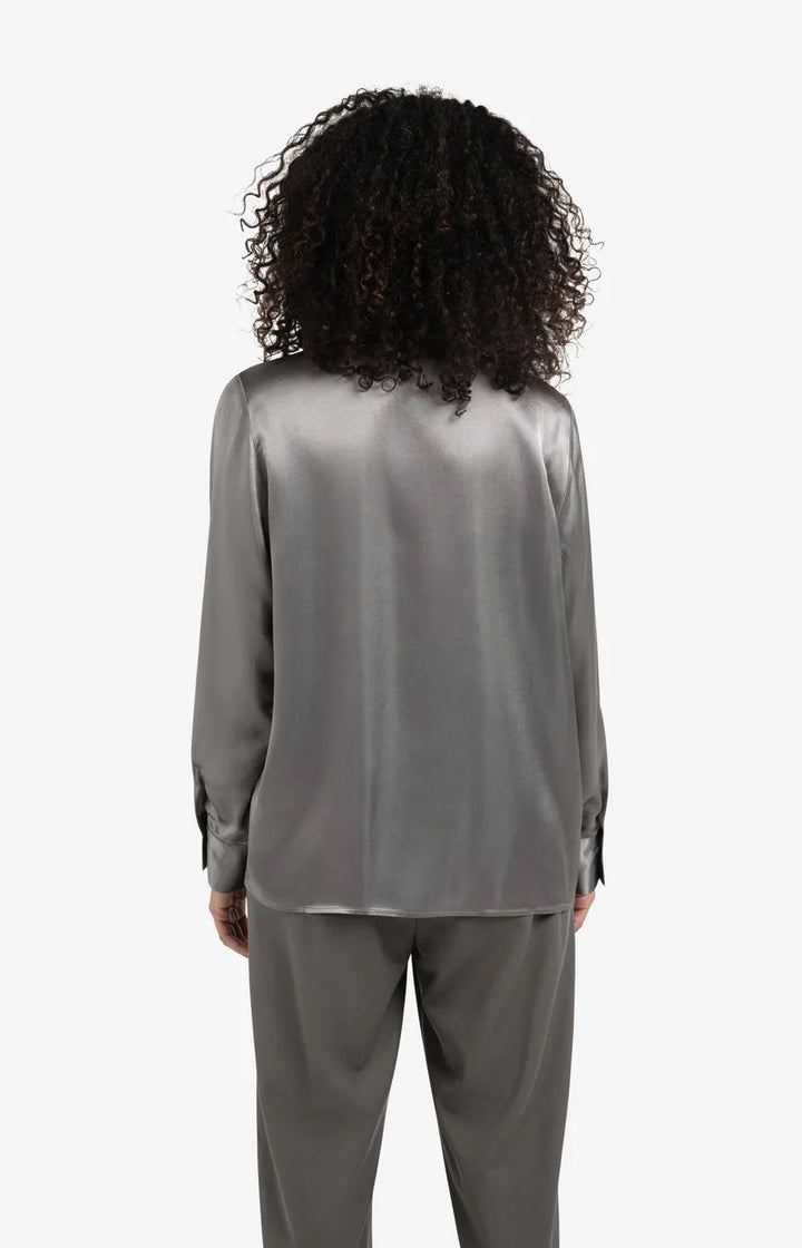 Satin Blouse - Grijs