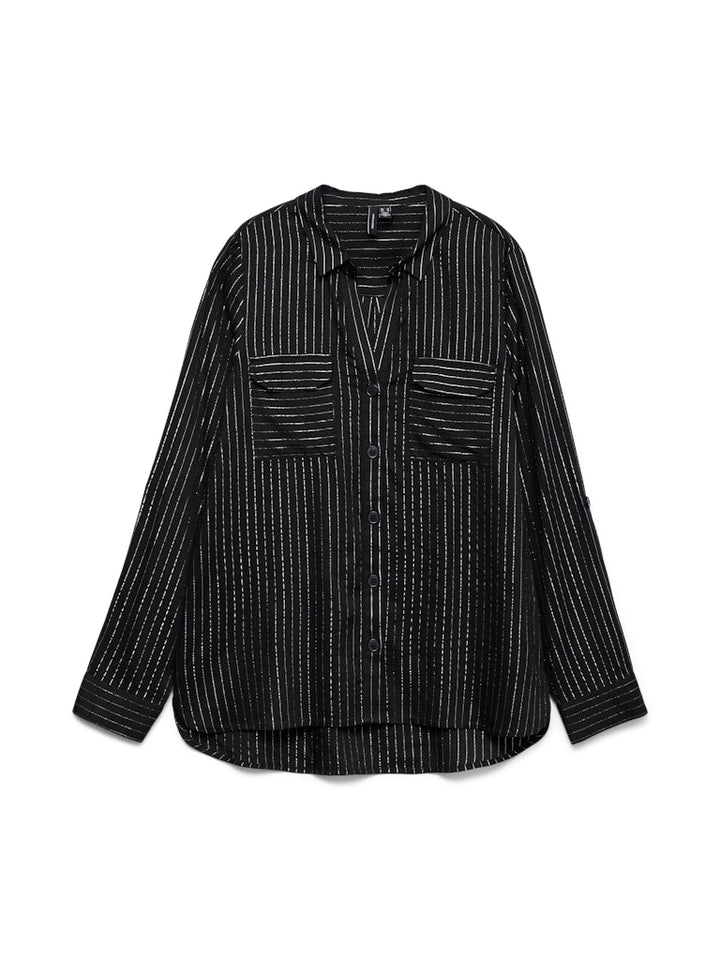 Vmbumpy Ls Glitter Shirt Wvn Ga Noos - Zwart Dessin