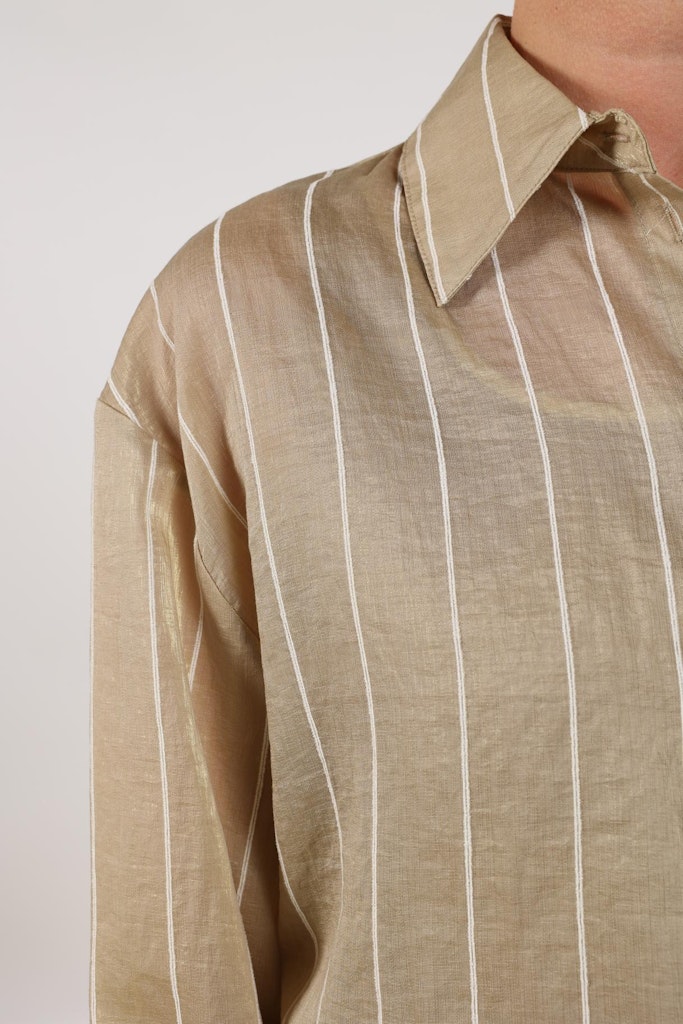 Iris Blouse Stripe - Goudkleurig