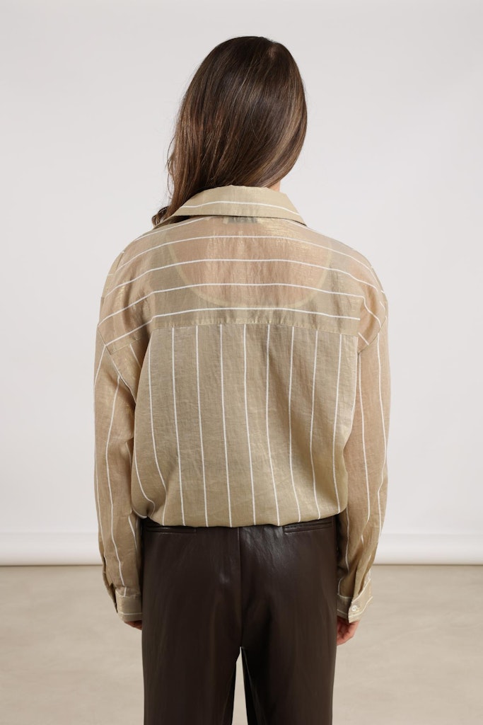 Iris Blouse Stripe - Goudkleurig
