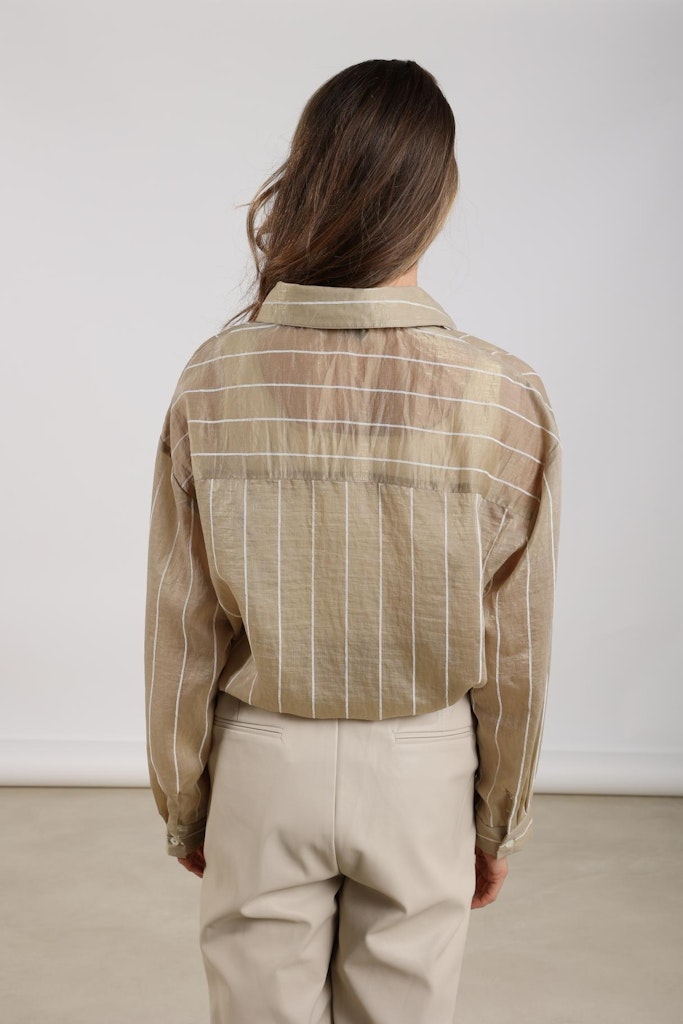 Iris Blouse Stripe - Goudkleurig