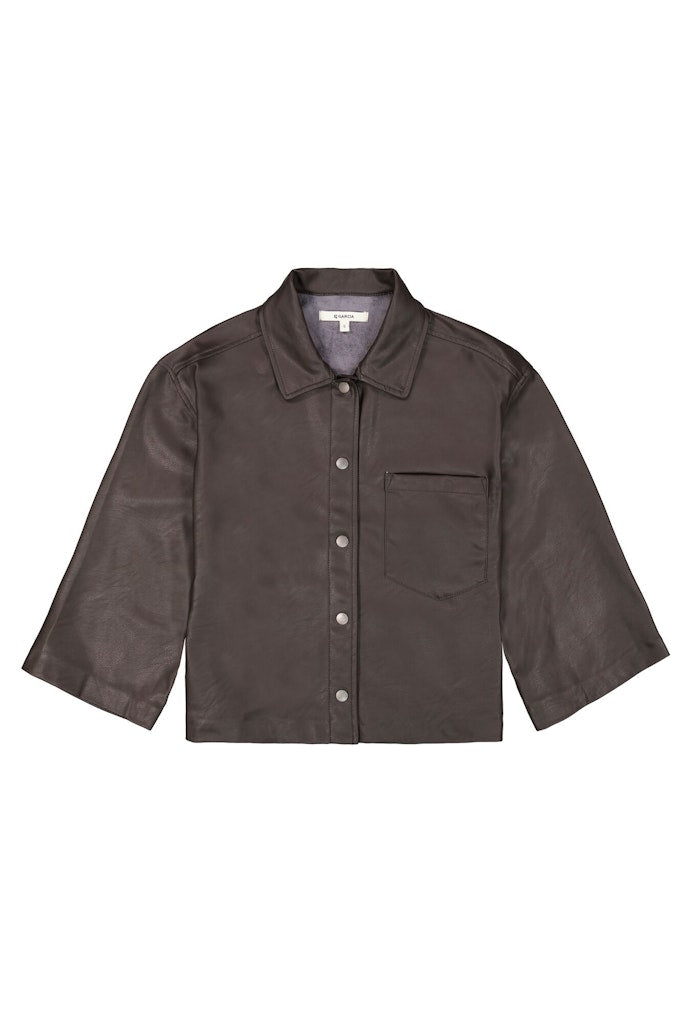 Pu Blouse - Bruin