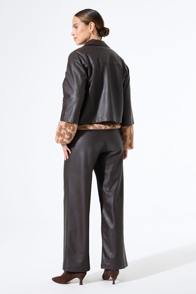 Pu Blouse - Bruin
