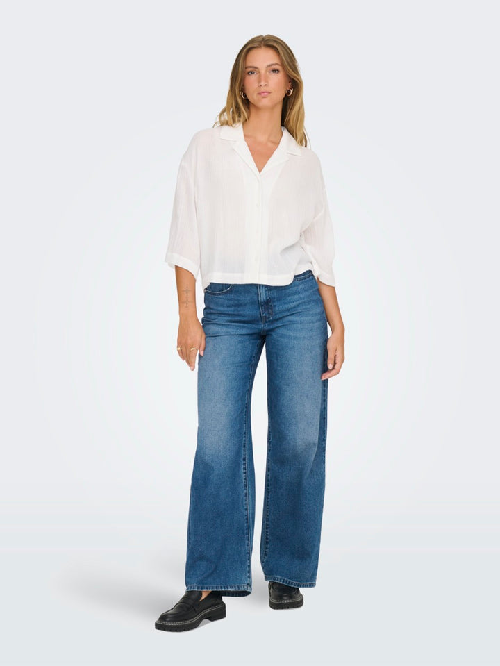 Jdyyuma 3/4 Loose Shirt Wvn - Off-white