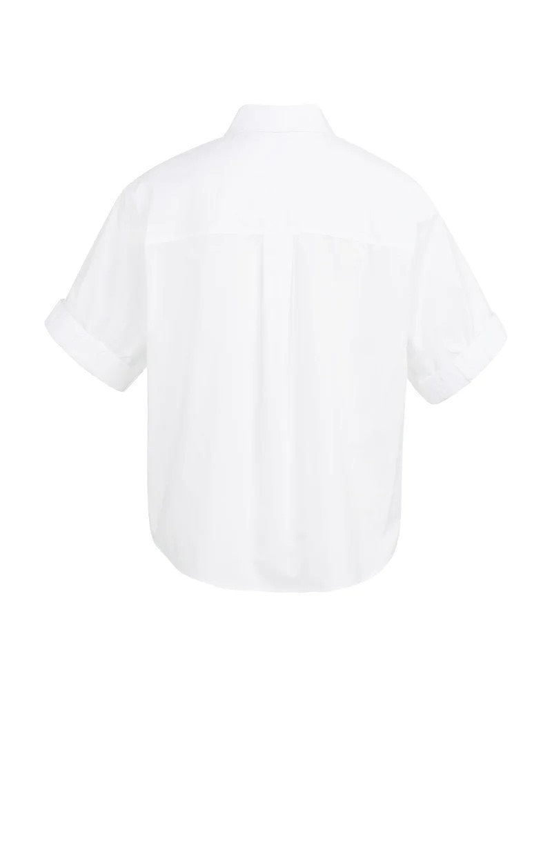 Blouse Met Omgeslagen Mouwen - Off-white