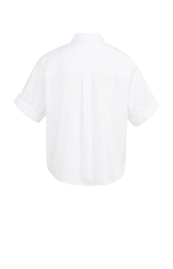 Blouse Met Omgeslagen Mouwen - Off-white