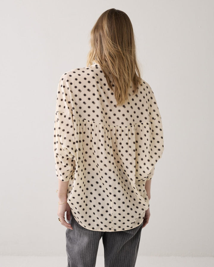 Blouse Blury Dots - Ecru Dessin