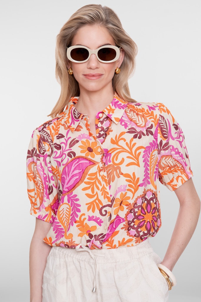 Blouse - Oranje Dessin