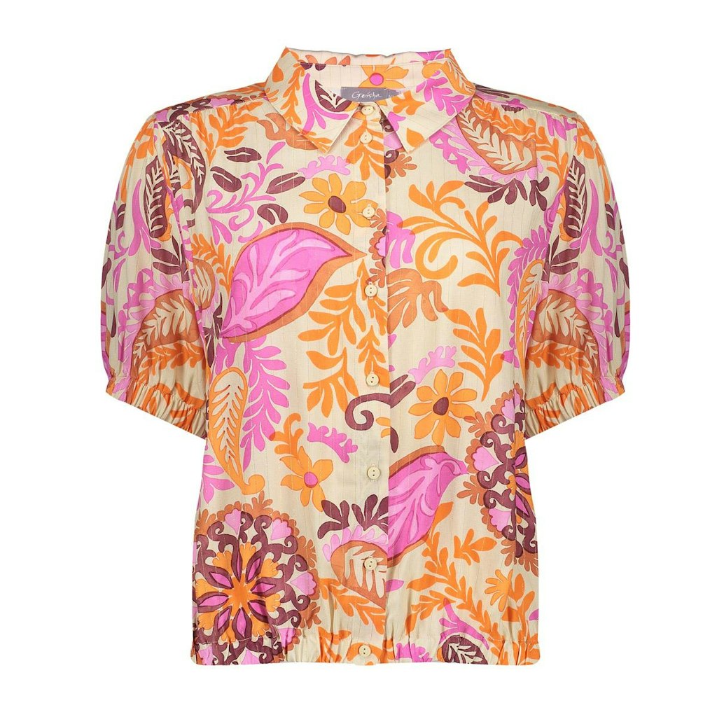 Blouse - Oranje Dessin