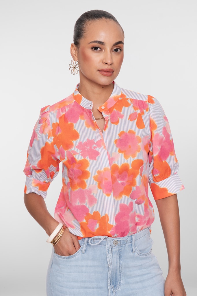 Blouse - Oranje Dessin