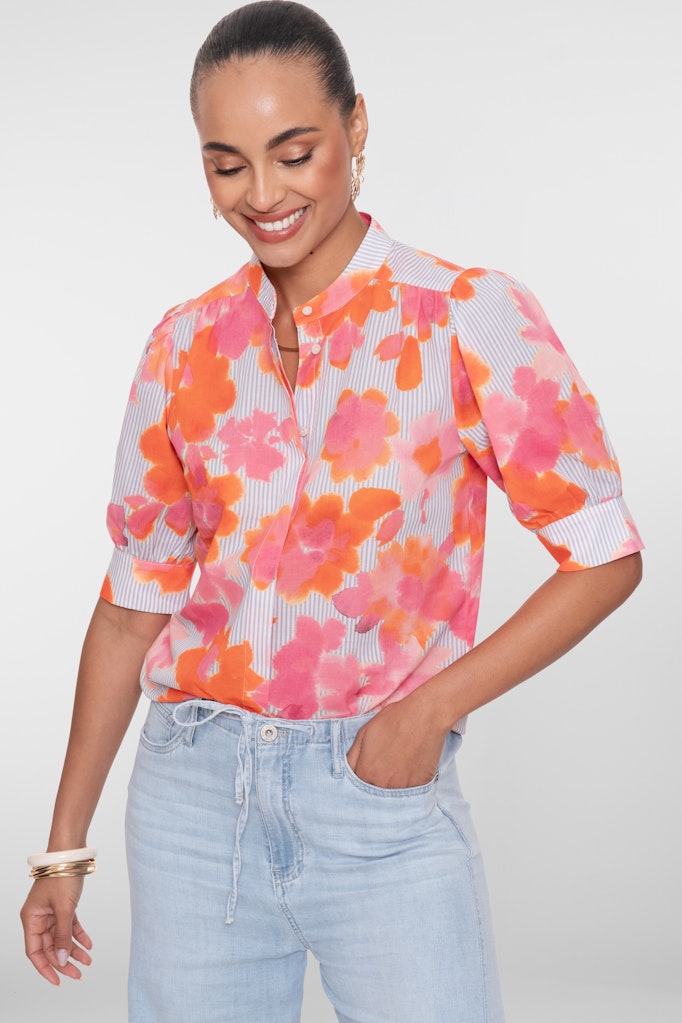 Blouse - Oranje Dessin