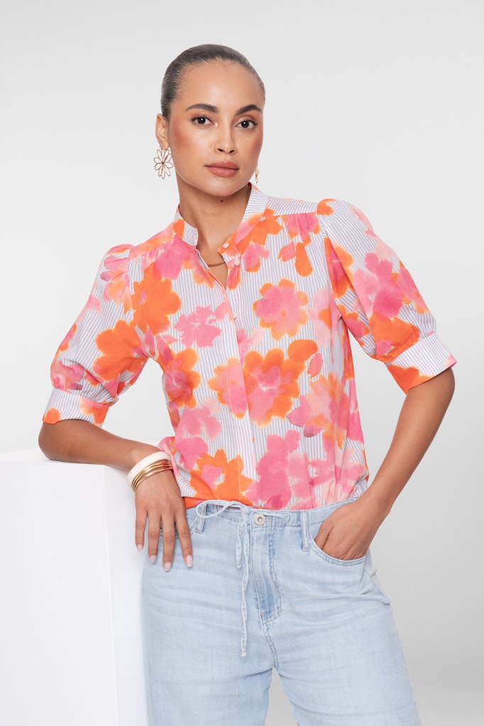 Blouse - Oranje Dessin