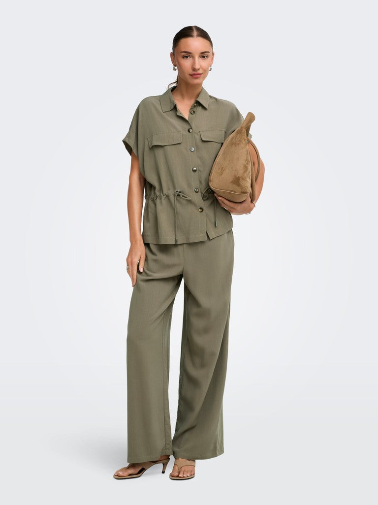 Jdylaya S/s Utility Shirt Wvn Exp - Kaki