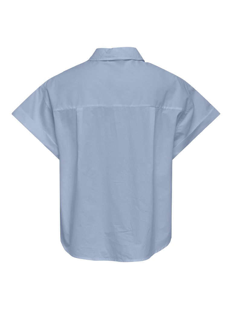Onlkeri S/s Fold Shirt Wvn - Lichtblauw
