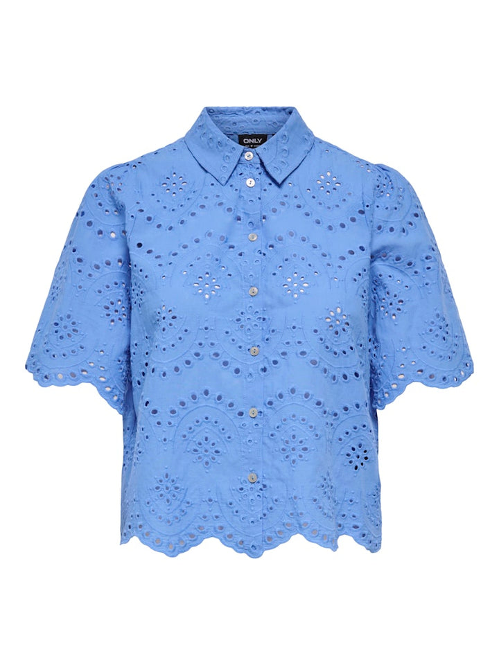 Onlvalais S/s Shirt Wvn Noos - Lichtblauw