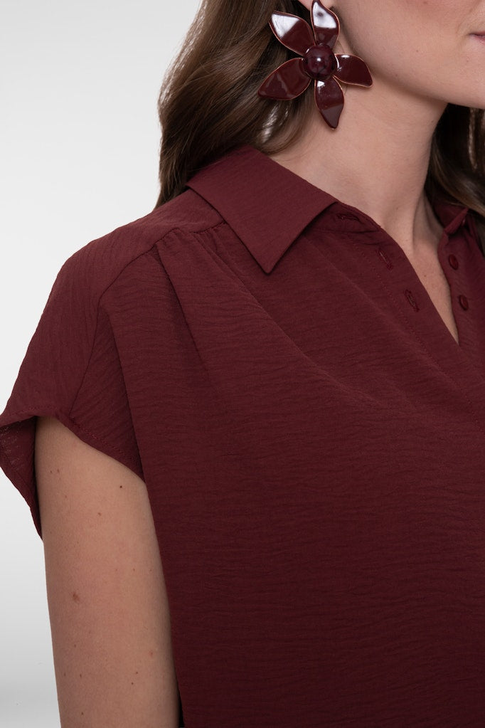 Blouse Crinckle - Bordeaux