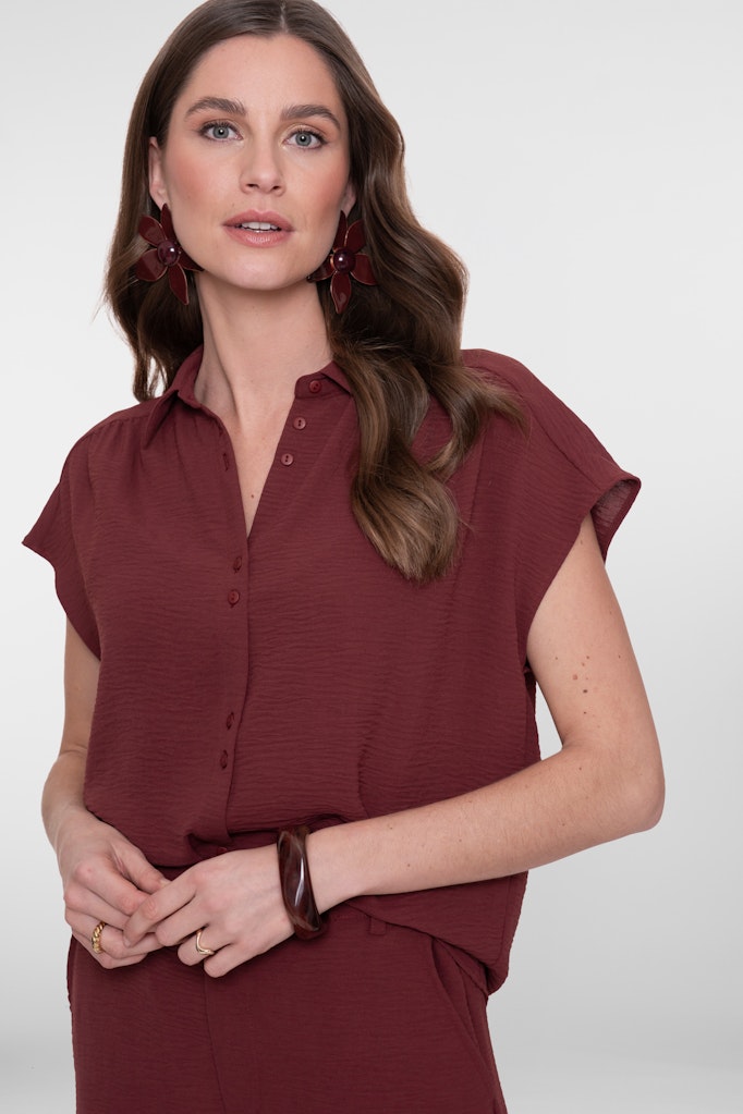 Blouse Crinckle - Bordeaux
