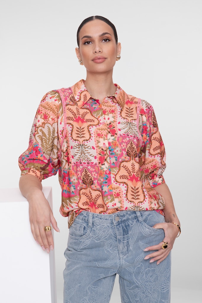 Blouse - Roze Dessin