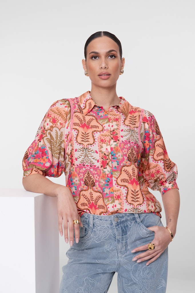 Blouse - Roze Dessin