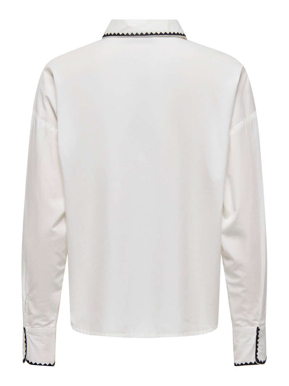 Jdylorenzo L/s Emb. Shirt Wvn - Off-white