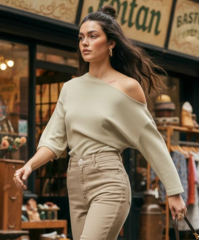 Hdoctavia Ls Off-shouder Top - Ecru