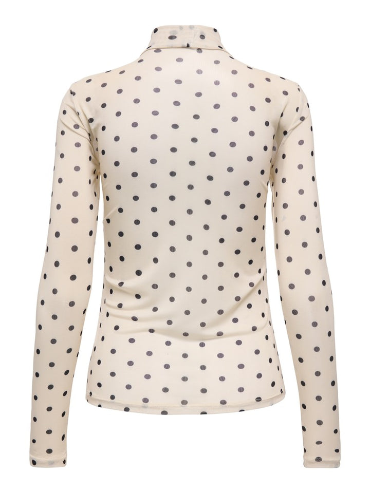 Onlerica Mesh L/s Top Jrs Noos - Ecru Dessin